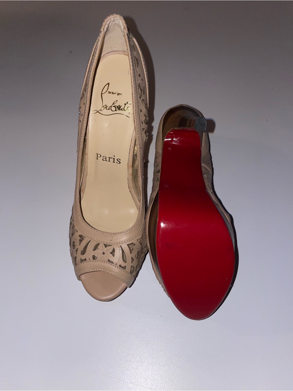 Christian Louboutin Lady Peep 150 Laser Cut Eu 35 Vintage From Before 2007